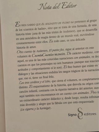 Cuentacuentos bilingüe, español-inglés