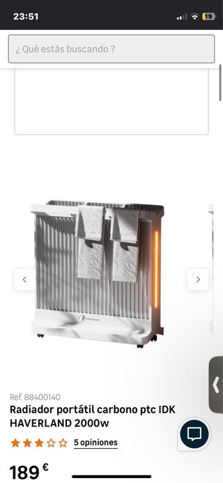 Radiador Eléctrico Haverland WiFi 2000W Nuevo