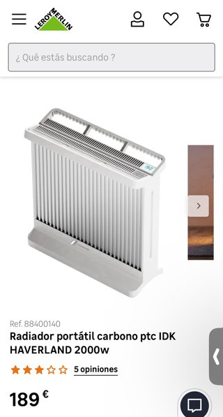 Radiador Eléctrico Haverland WiFi 2000W Nuevo