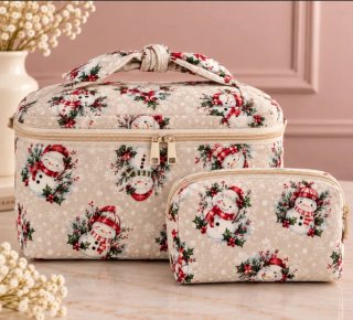 Dúo de Neceseres Estampado Navideño