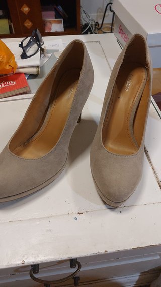 Zapatos de fiesta beige talla 40