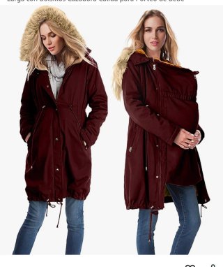 Chaqueta/Abrigo de Porteo granate