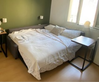 Sofá Cama IKEA Gris con Almacenamiento