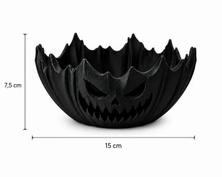 Cuenco Calabaza Halloween Jack-O'-Lantern Negro