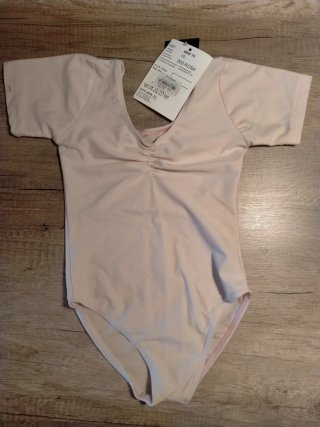 Maillot de ballet Ginadan blanco y rosa