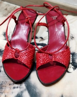 Sandalias de Piel Rojas Farrutx