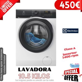 Lavadora Electrolux blanca 10.5kg OFERTA