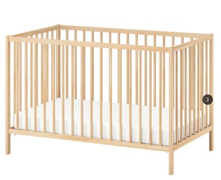 Cuna de madera para bebé con colchon