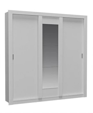 Armario blanco puertas correderas cristal