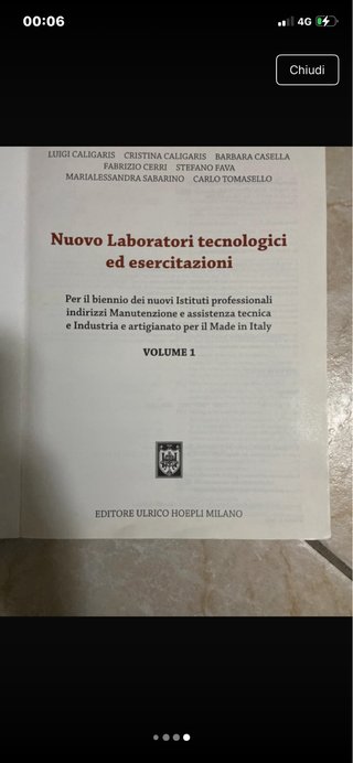 Libro HOEPLI Laboratori Tecnologici 1 pari al nuov
