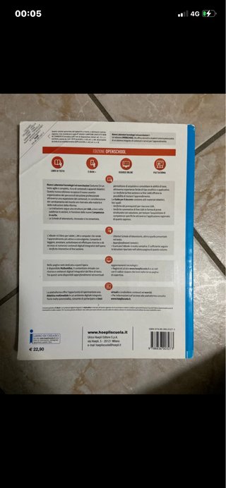 Libro HOEPLI Laboratori Tecnologici 1 pari al nuov