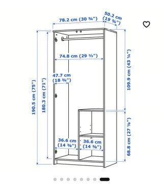 Armario Blanco de Dos Puertas