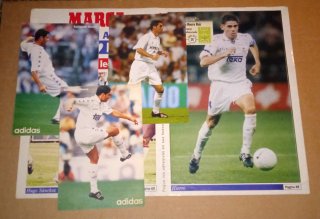 Lote postales, cromos Fernando Hierro Real Madrid