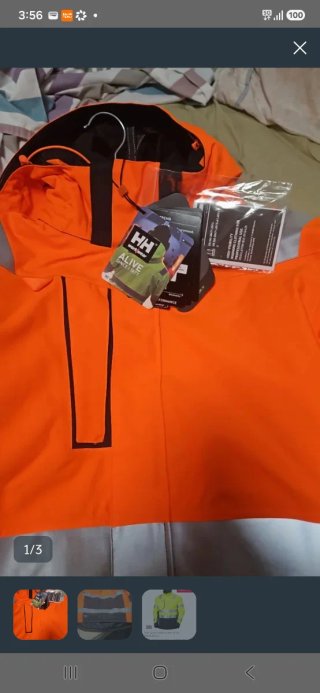 Chaqueta Helly Hansen Naranja y Negra Nueva