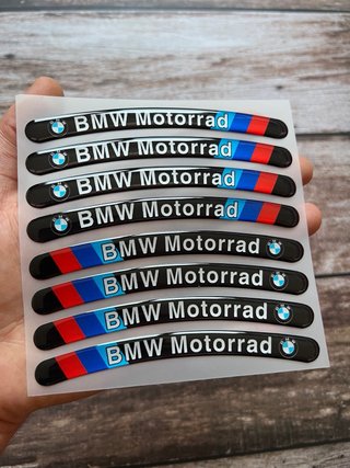 KIT PEGATINAS GEL LLANTA BMW MOTORRAD LOGO MOTO