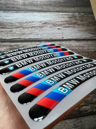 KIT PEGATINAS GEL LLANTA BMW MOTORRAD LOGO MOTO