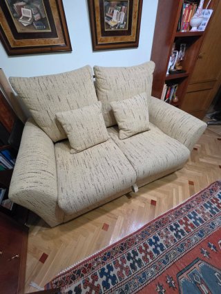 Sofá Cama 2 Plazas Beige 90x190