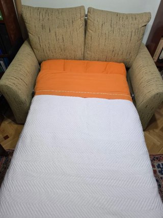 Sofá Cama 2 Plazas Beige 90x190