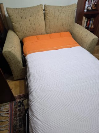 Sofá Cama 2 Plazas Beige 90x190