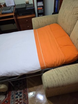 Sofá Cama 2 Plazas Beige 90x190