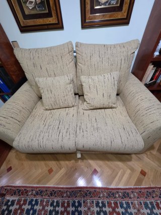 Sofá Cama 2 Plazas Beige 90x190