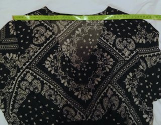 Vestido Shein negro y blanco boho estampado