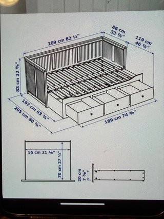 Cama Diván IKEA Hemnes Blanca