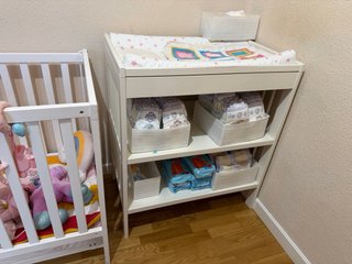 Cuna y cambiador bebé blanco