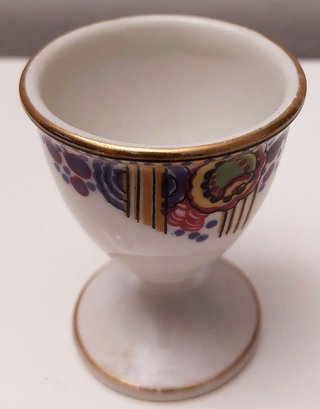 Huevera Limoges Francia de Oro y porcelana 1990