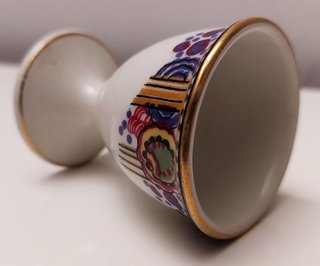 Huevera Limoges Francia de Oro y porcelana 1990