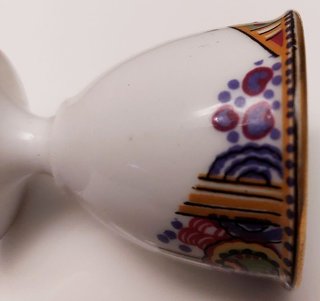 Huevera Limoges Francia de Oro y porcelana 1990