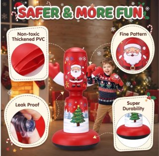 Saco Boxeo Inflable Infantil Navidad