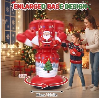 Saco Boxeo Inflable Infantil Navidad