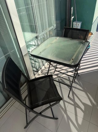 Conjunto Mesa y 2 Sillas de Exterior