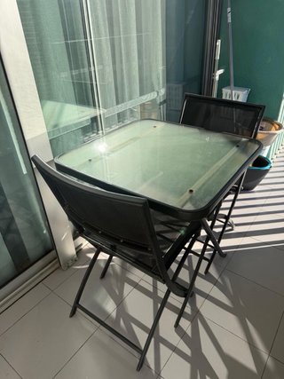 Conjunto Mesa y 2 Sillas de Exterior