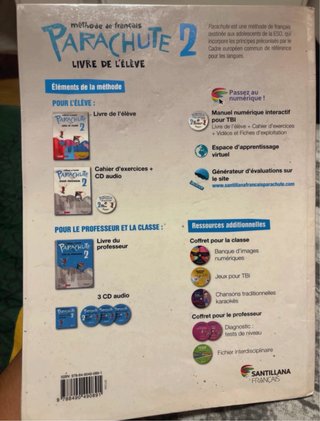 Parachute 2, methode de français Livre de l'élève