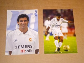 Lote de fotos, postales de Luis Figo Real Madrid