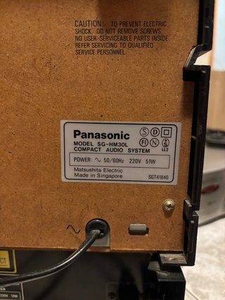 Equipo Hi-Fi vintage Panasonic + altavoces Diesse