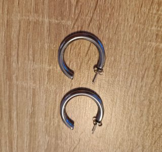 Set de 4 pares de aros de acero