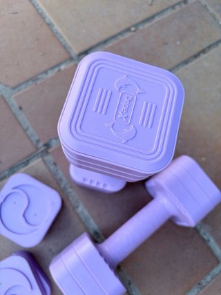 Dripex juego de 2 mancuernas ajustables 5 kg lila