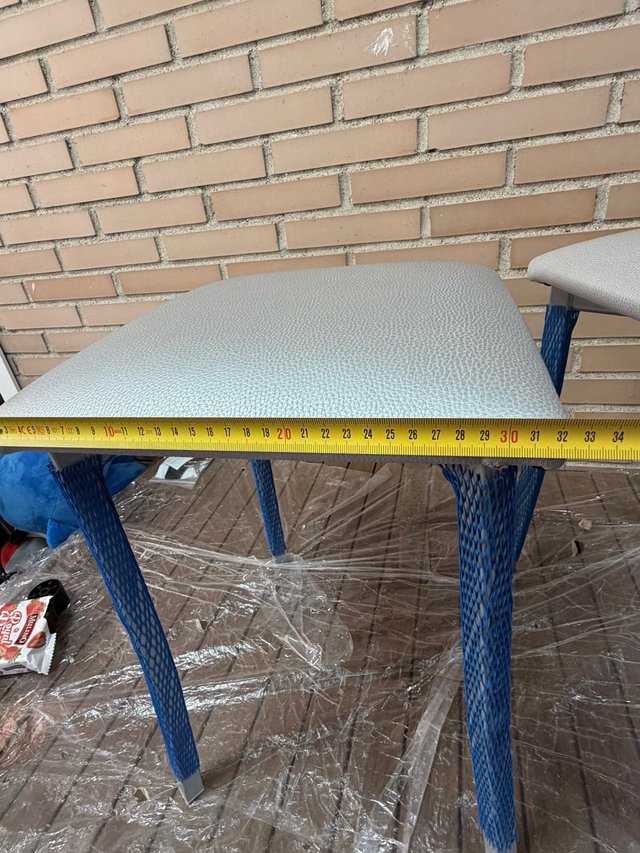 Dos Taburete Copa Polipiel Plata