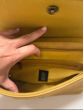 Bolso Misako mostaza con flores