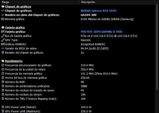 MSI RTX 3070 Gaming X Trio 8 GB GDDR6