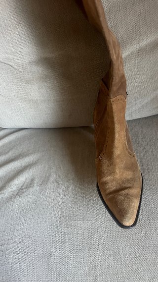 Botas de ante color camel
