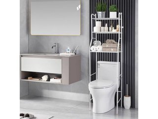 Estantería baño 153 cm con hueco lavadora 65