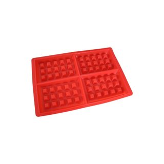 Molde silicona 4 cavidades gofres brownies snacks