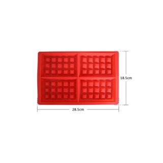 Molde silicona 4 cavidades gofres brownies snacks
