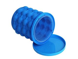 Molde hielo silicona 40 cubitos redondos con tapa