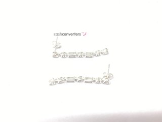 pendientes plata 925mm con piedra con circonita