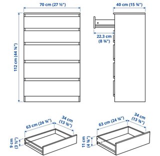 Cómoda kullen Ikea Blanca